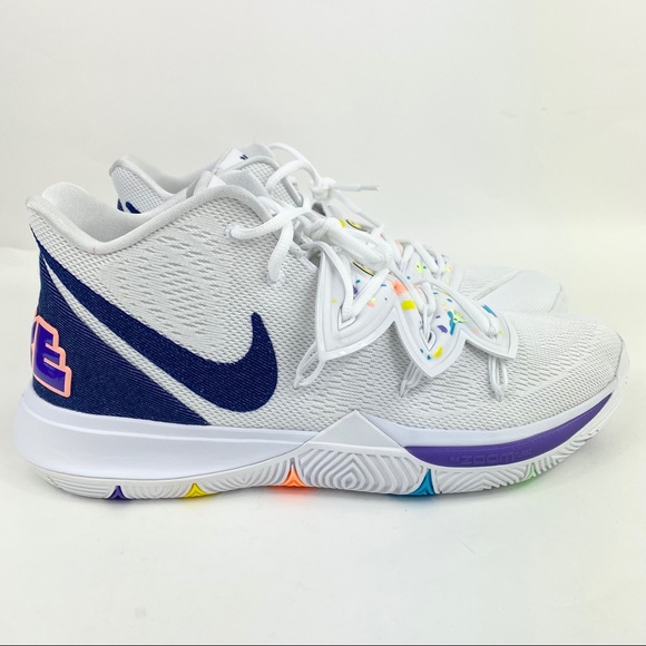 kyrie 5s blue and white